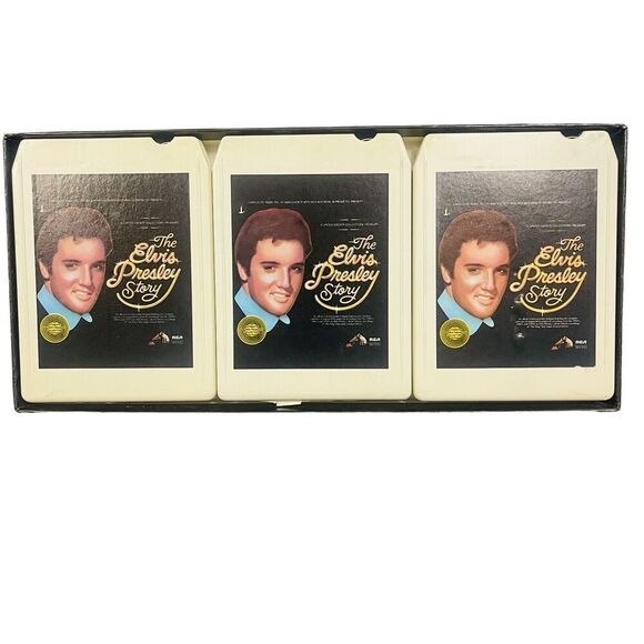 The Elvis Presley Story 1977 Limited Edition Box Set on Three 8-Track Tapes - Picture 2 of 5